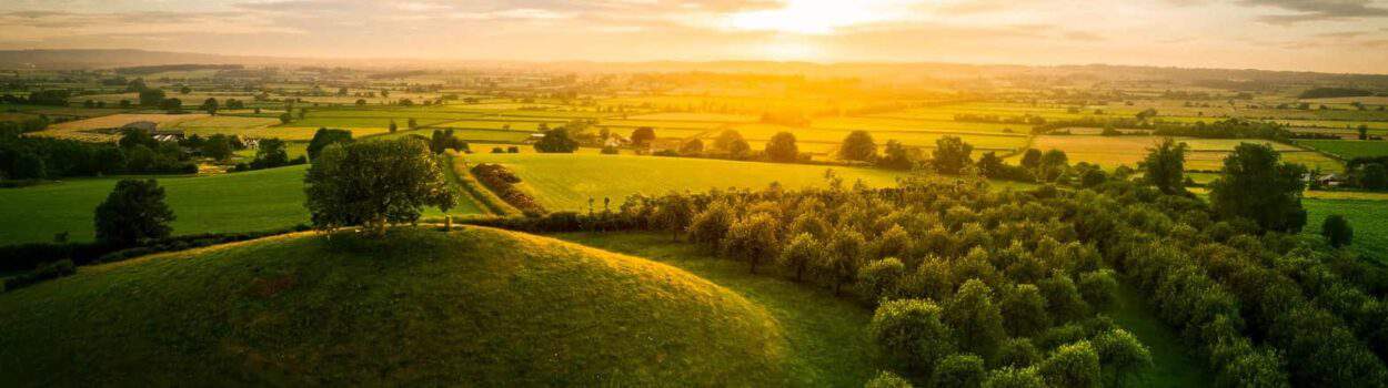 Aerial-landscape-burrow-hill-south-somerset